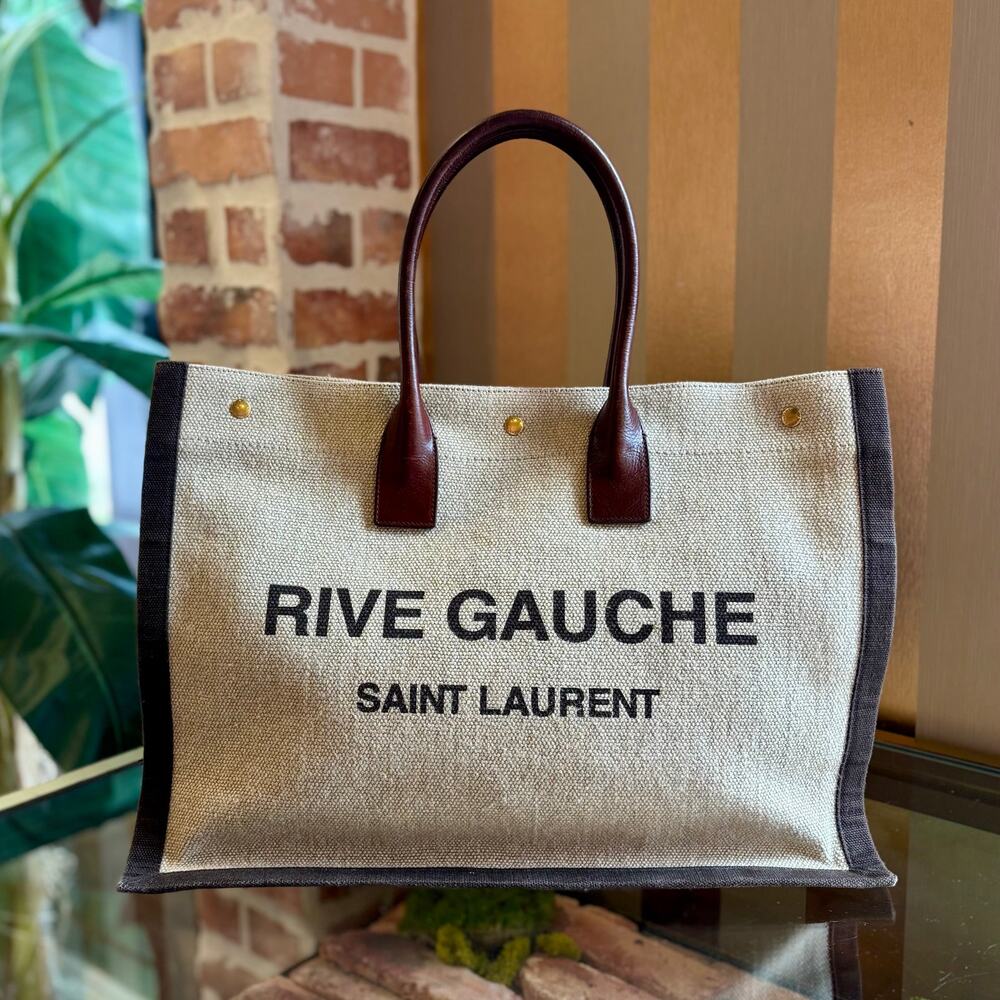 SAINT LAURENT Brown Rive Gauche Tote